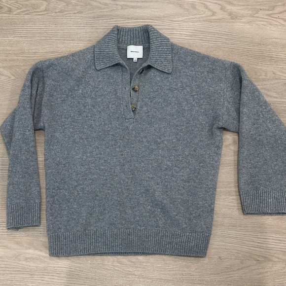 Reformation Brooklyn Cashmere Polo Sweater sz S - Picture 4 of 5